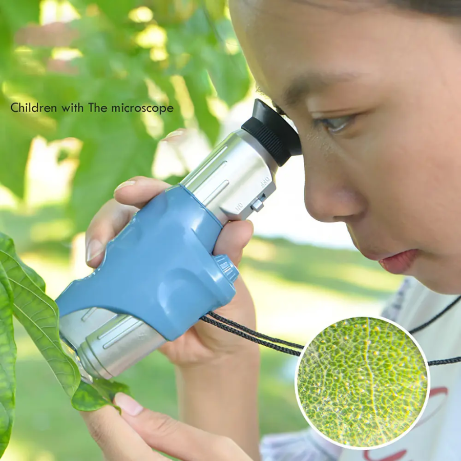 Microscopio de mano para niños | 60x | + set de muestra