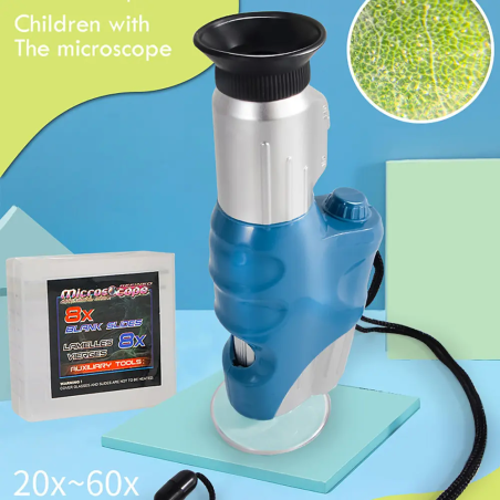 Microscopio de mano para niños | 60x | + set de muestra