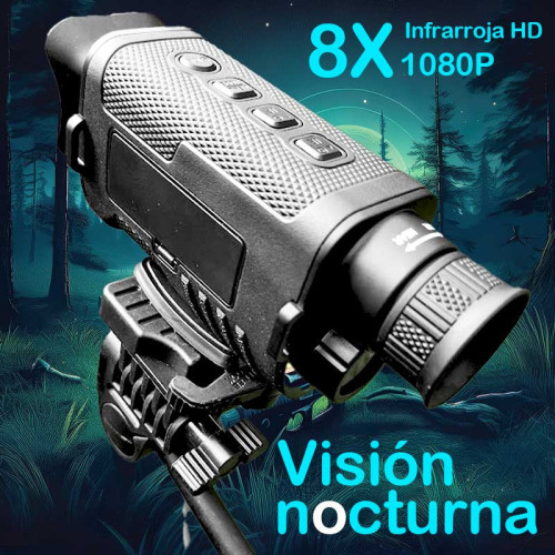 Cámara de visión nocturna Monocular, infrarroja HD de 1080P, Zoom de luz Digital 8X