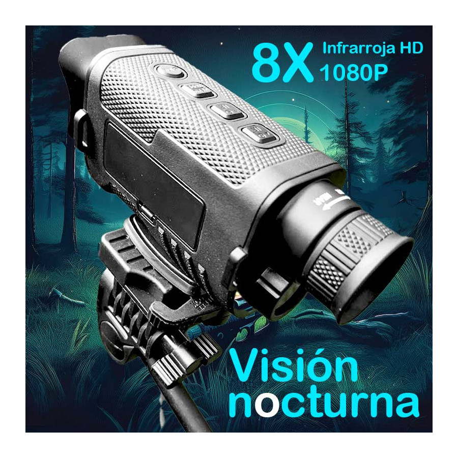 Cámara de visión nocturna Monocular, infrarroja HD de 1080P, Zoom de luz Digital 8X