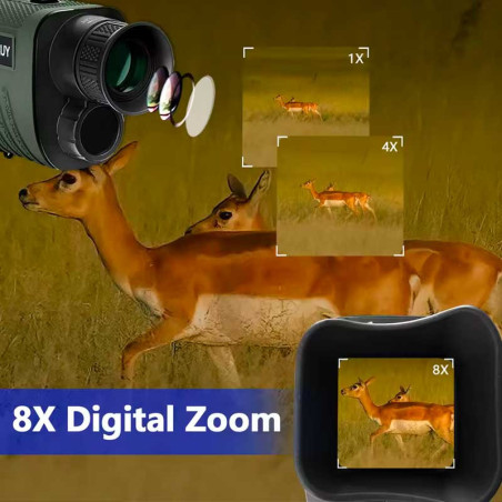 Cámara de visión nocturna Monocular, infrarroja HD de 1080P, Zoom de luz Digital 8X