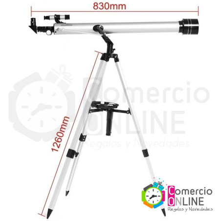 Telescopio Astronómico y terrestre F-90060 675X | barlow 3X + 3 oculares + inversor + filtro lunar