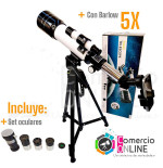 Telescopio Astronómico y terrestre 40070 330X con inversor | Barlow 5X + 3 oculares + filtro lunar