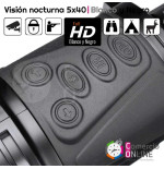 Cámara de visión nocturna 5x40 | Blanco y Negro | graba full HD