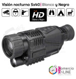 Cámara de visión nocturna 5x40 | Blanco y Negro | graba full HD
