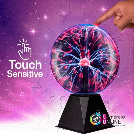 Lámpara de Plasma científica, con luz LED nocturna táctil | Ideal para decoración e iluminación o uso de relajación y calma