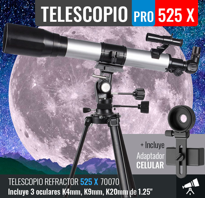 Telescopio pro 525x | 70070 + set oculares + adaptador para celular